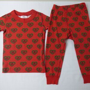 Hanna Andersson Swedish Heart Pajamas, Size 18-24 Months